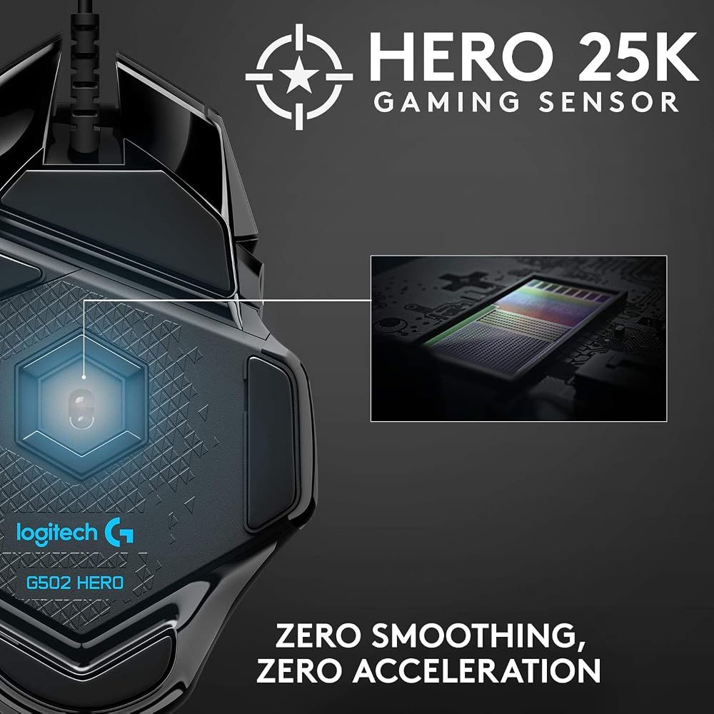 Logitech G502 Hero RGB效果
