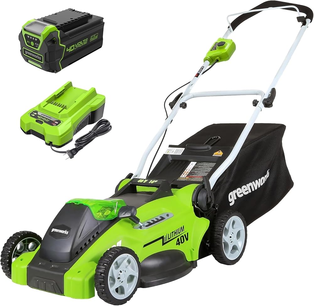 Greenworks 40V 割草机折叠收纳